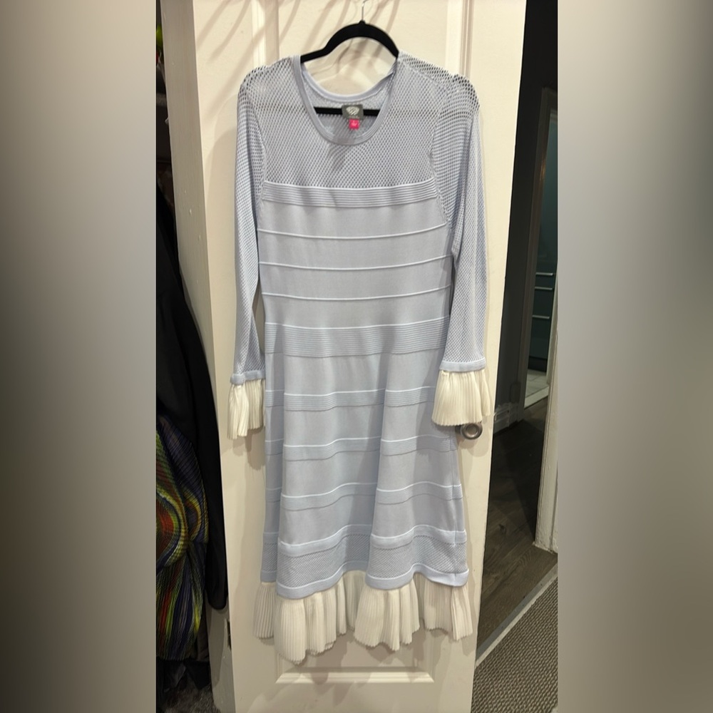 Vince Camuto Upgraded Elegant Light Blue Dress
